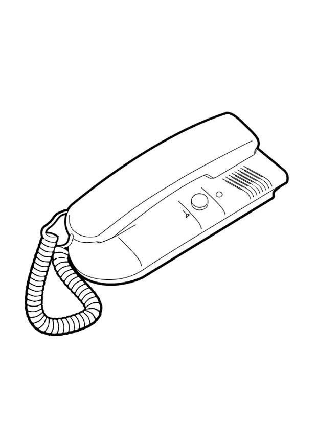 Coloring page telephone