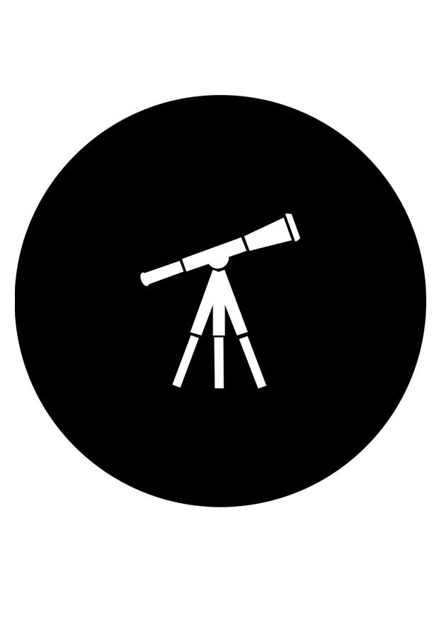 Coloring page telescope