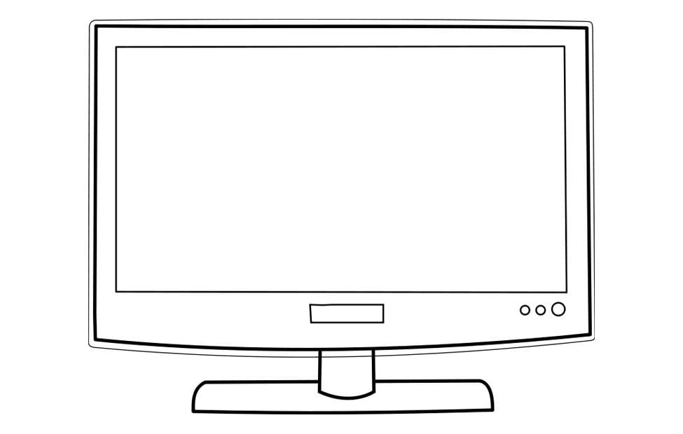 Coloring page television