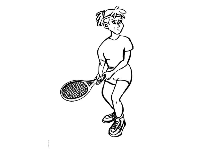 Coloring page tennis