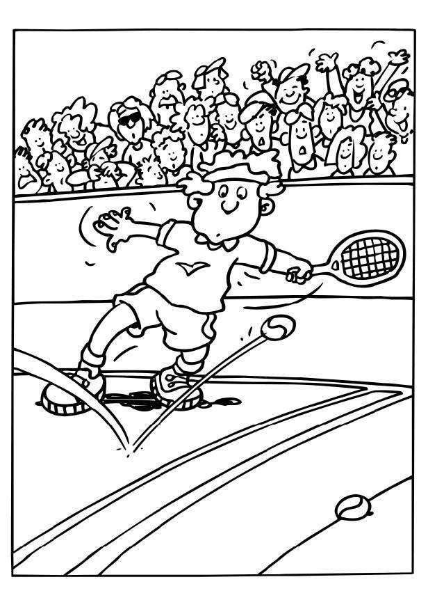 Coloring page tennis