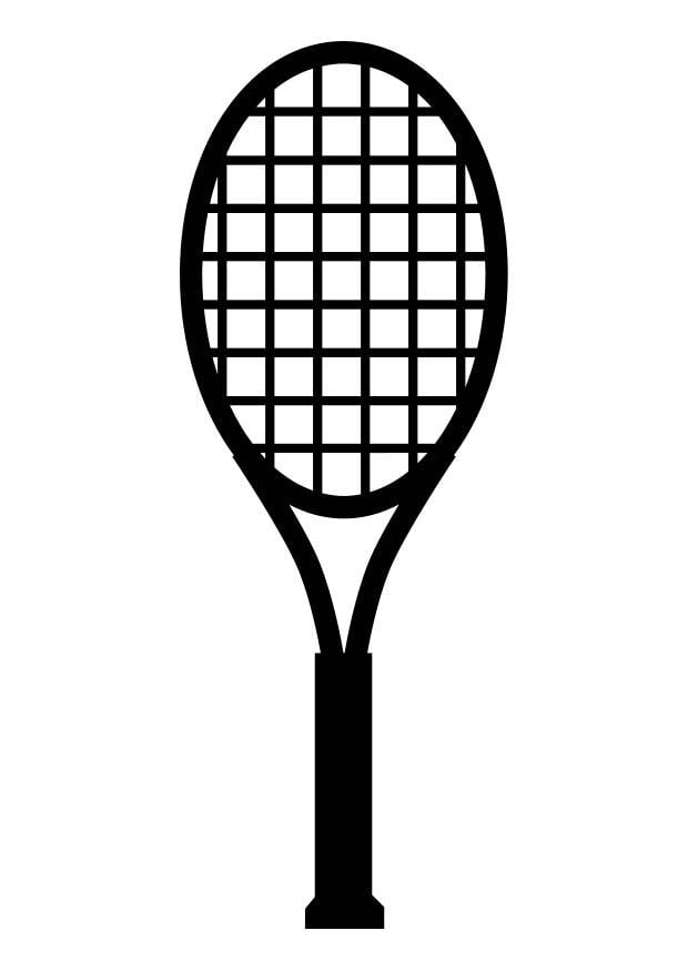 Coloring page tennis racket