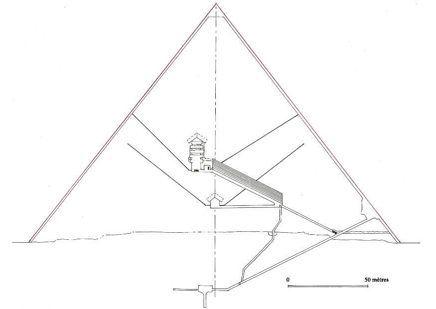 Coloring page the great pyramid of cheops (khufu) in giza