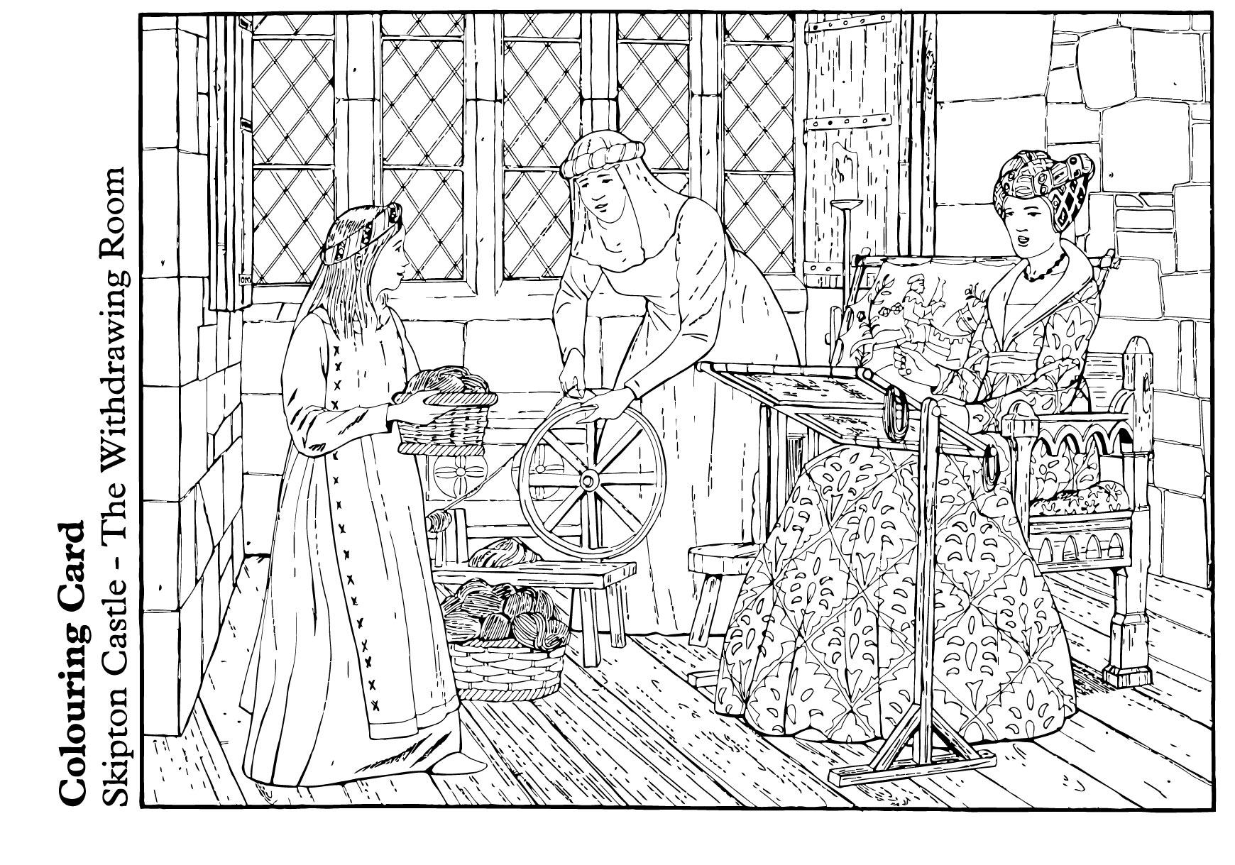 Coloring page the withdrawing room