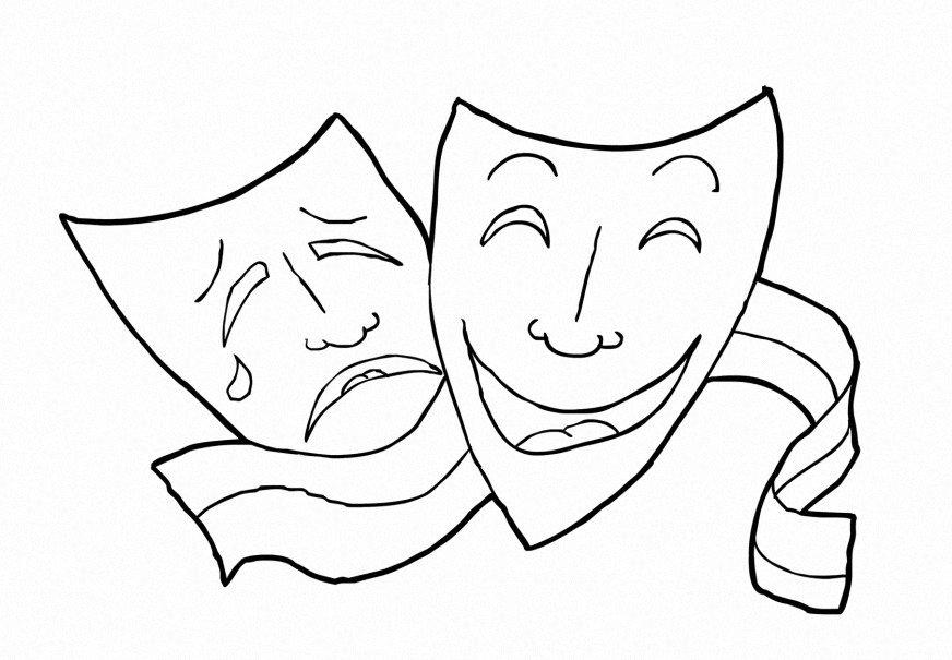 Coloring page theatre -  performing arts