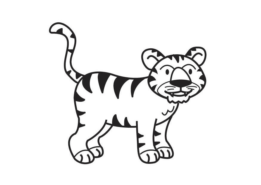 Coloring page tiger