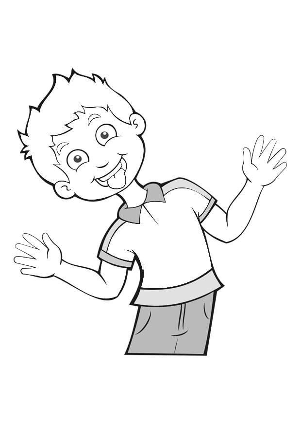 Coloring page to stick out ones tongue