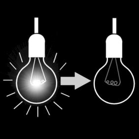 Coloring page to switch the light of