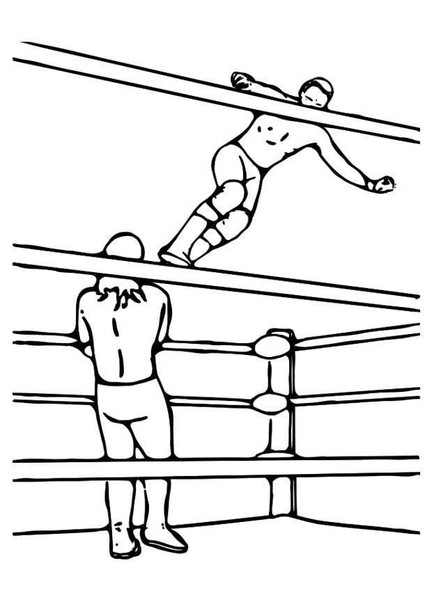 Coloring page to wrestle