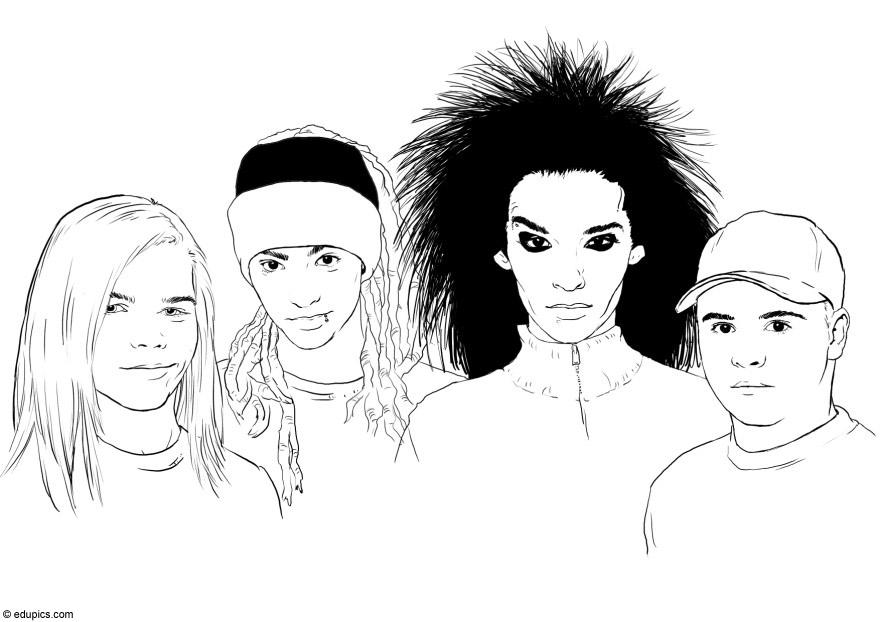 Coloring page tokio hotel