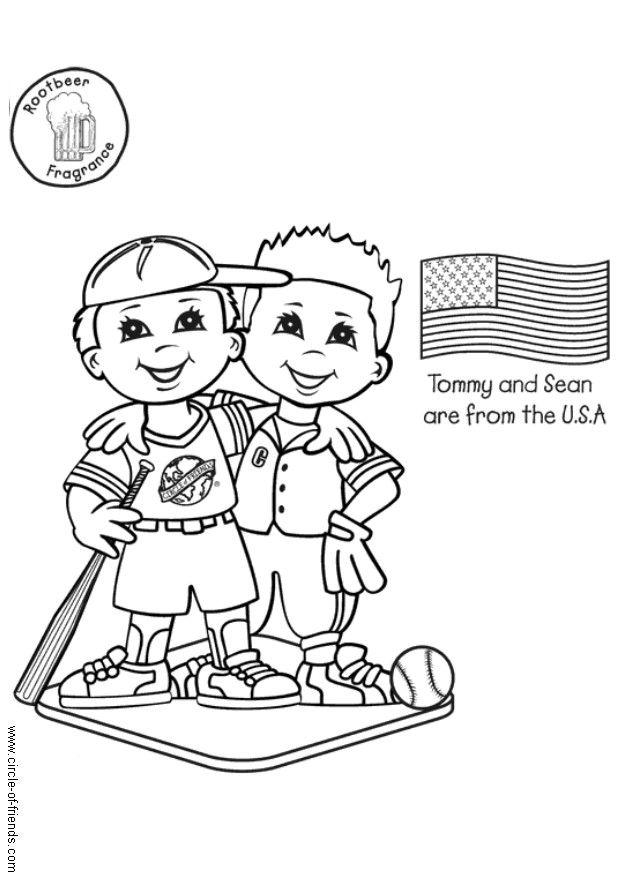 Coloring page tommy and sean from the usa