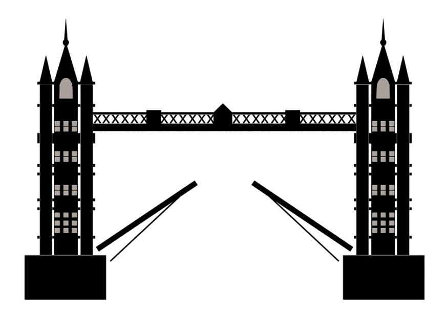 Coloring page tower bridge