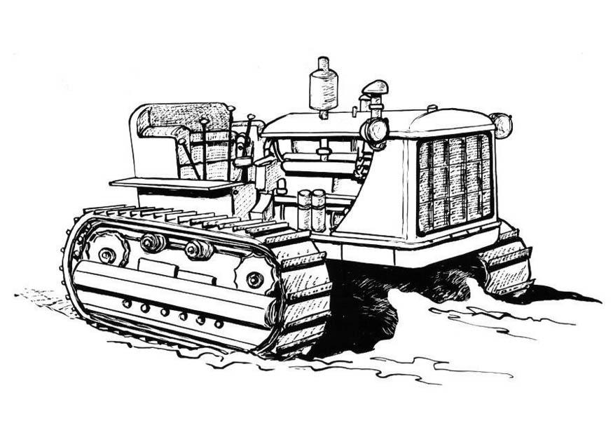 Coloring page tractor