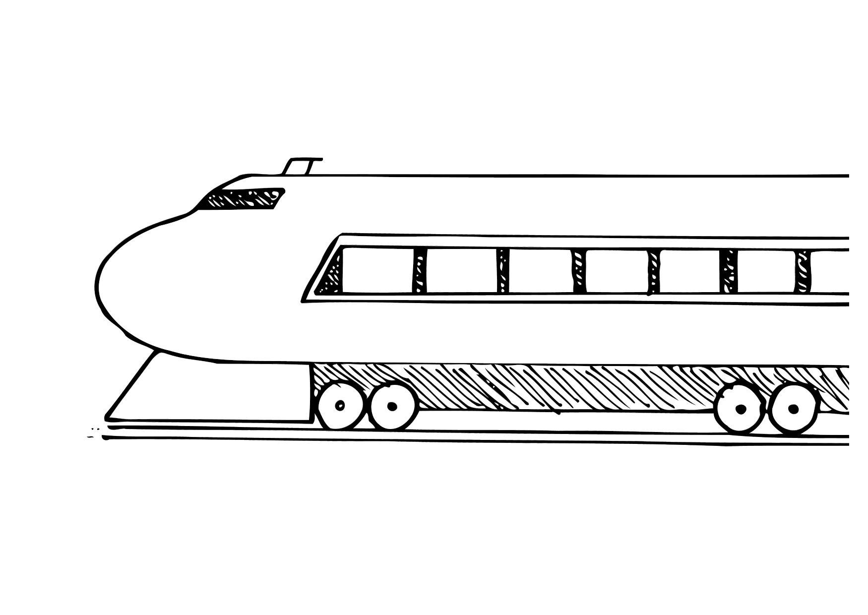 Coloring page train