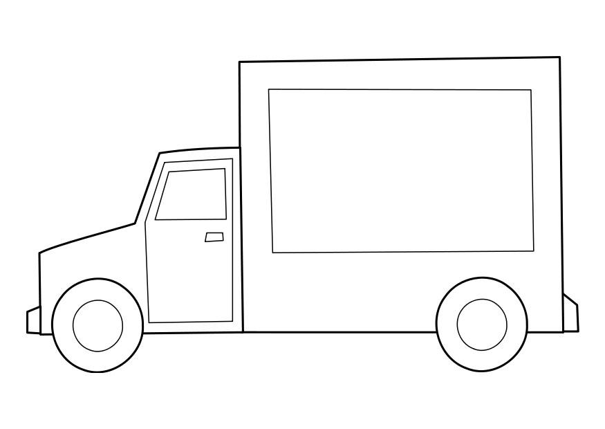 Coloring page truck