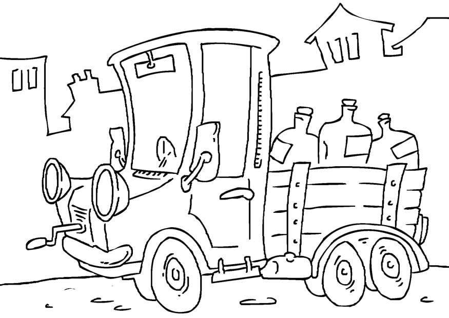 Coloring page truck