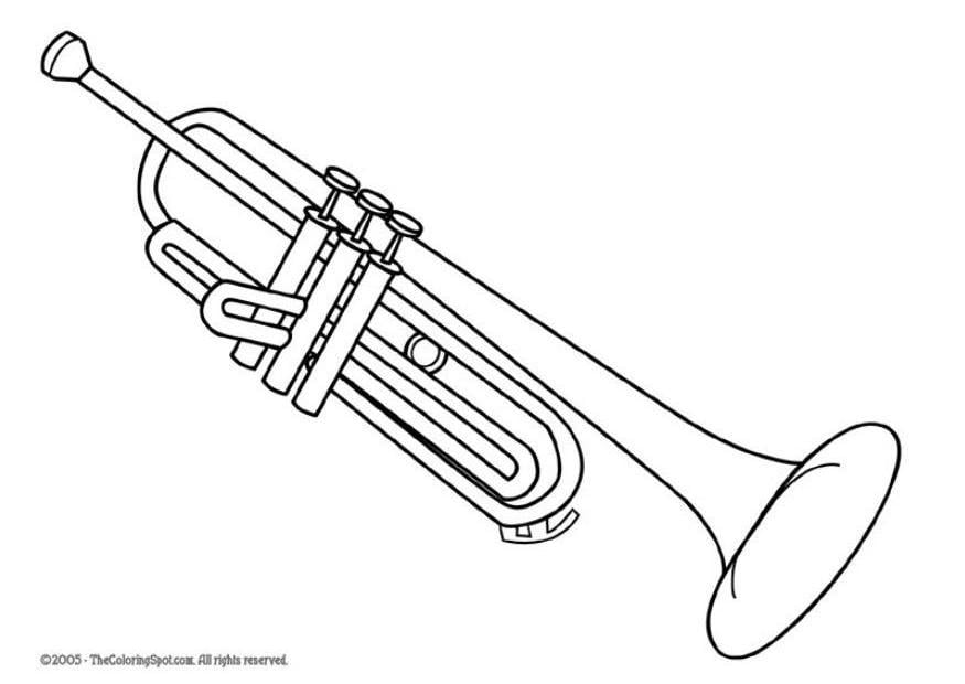 Coloring page trumpet