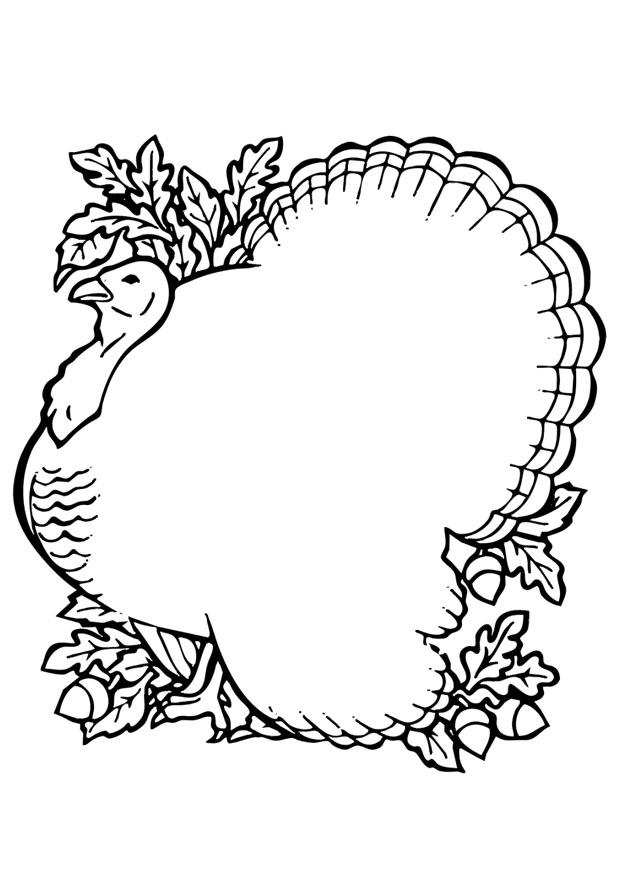 Coloring page turkey