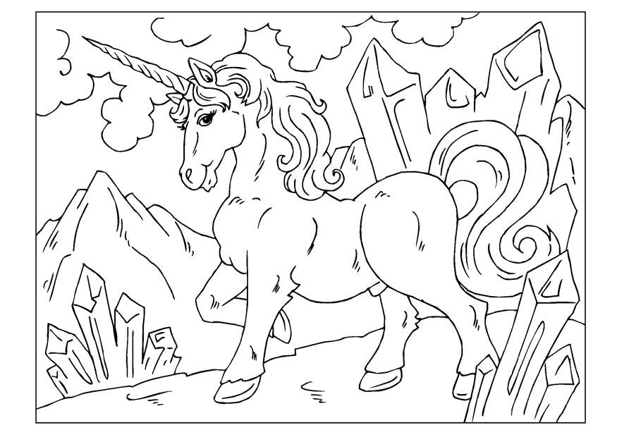 Coloring page unicorn