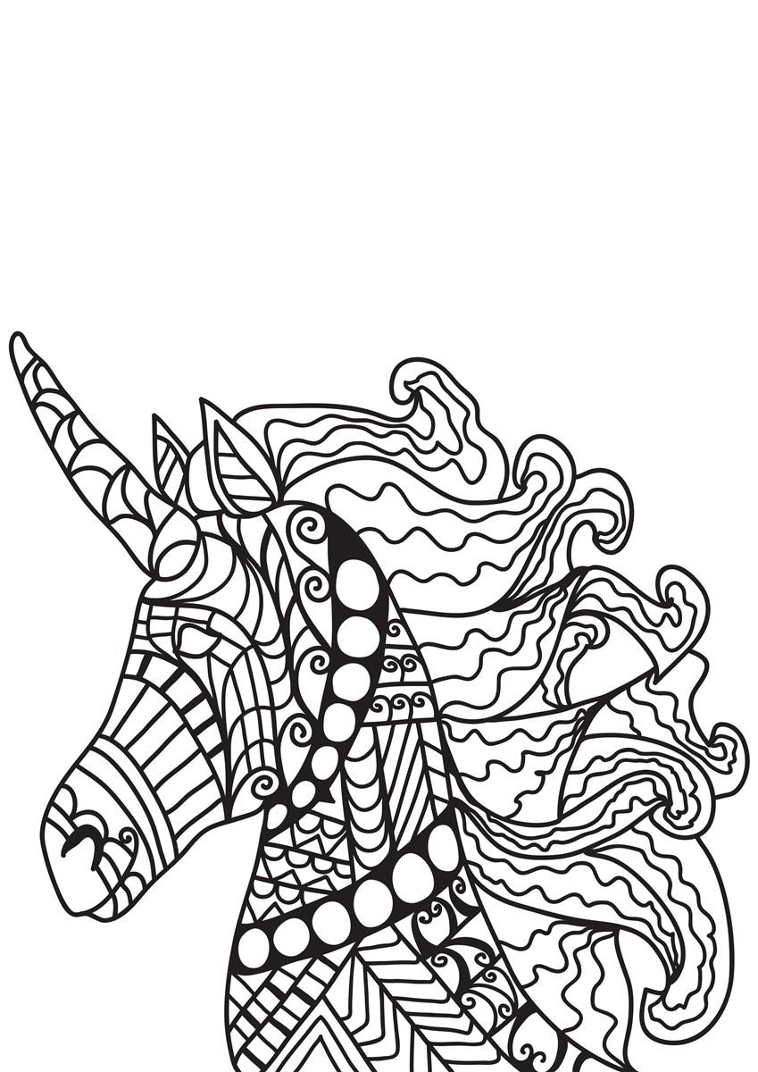 Coloring page unicorn