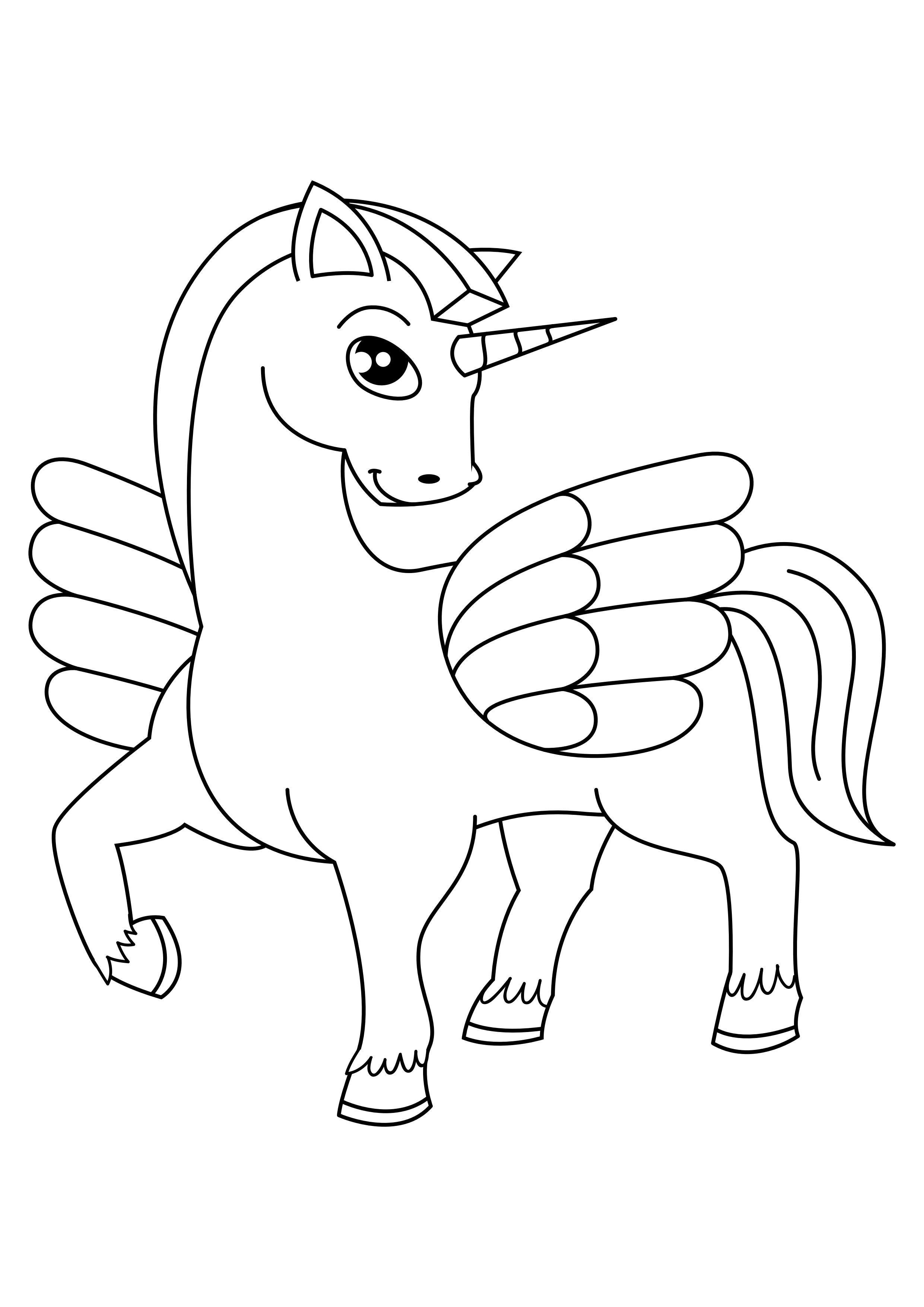 Coloring page unicorn