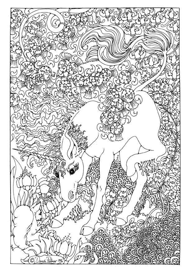 Coloring page unicorn