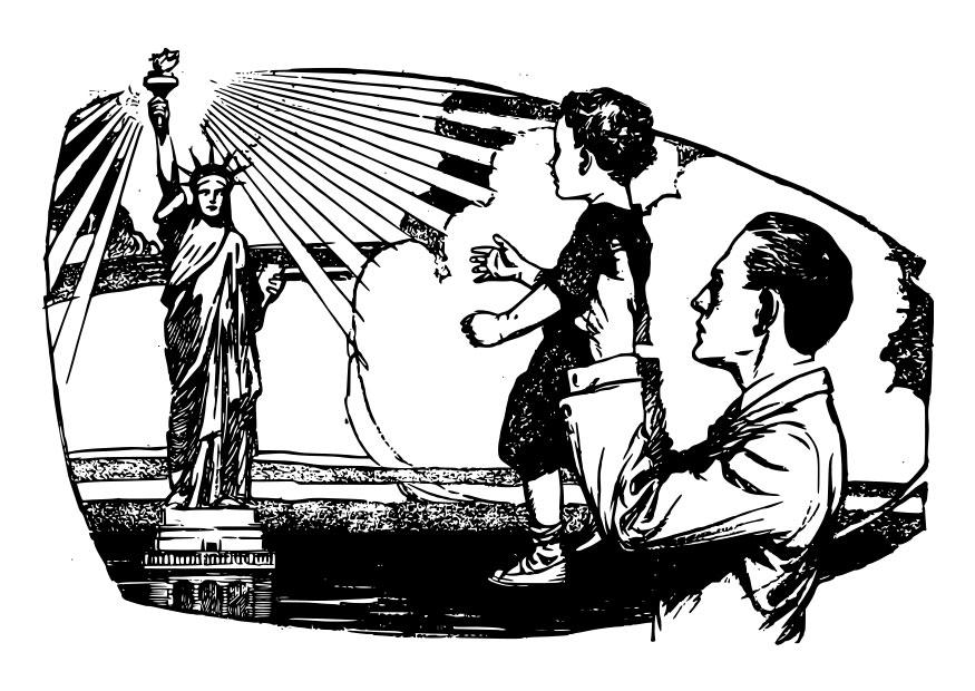 Coloring page us - statue of liberty