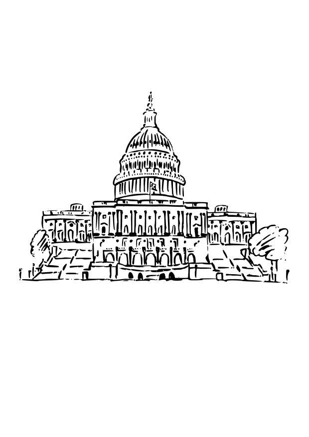 Coloring page us capital