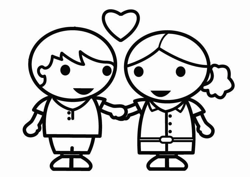 Coloring page valentines day to be in love