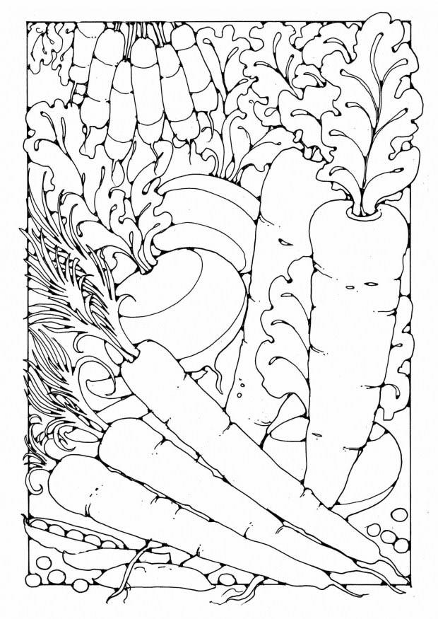 Coloring page vegetables