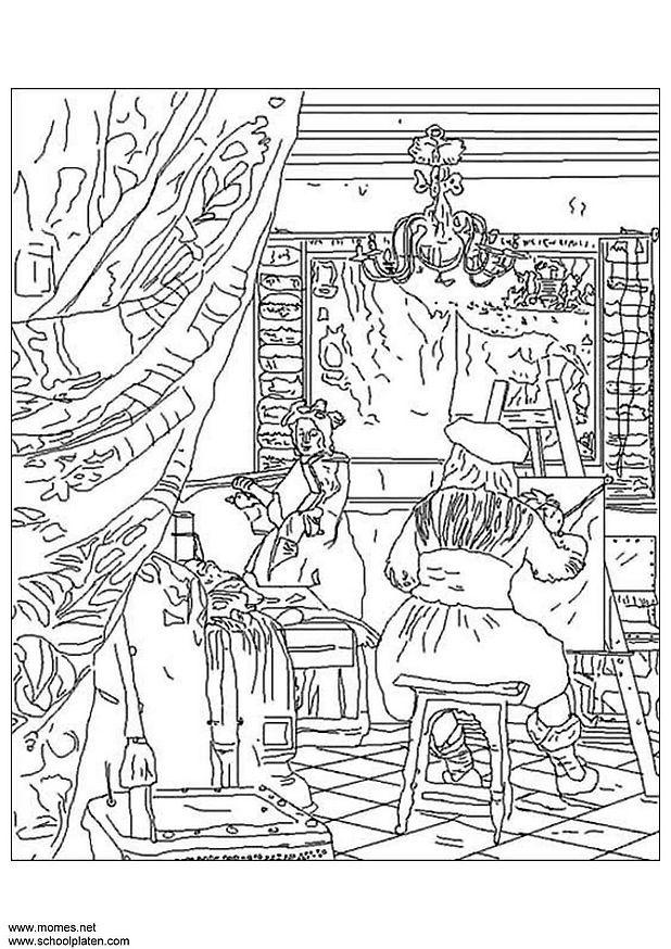 Coloring page vermeer