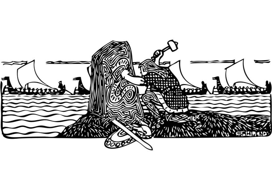 Coloring page vikings