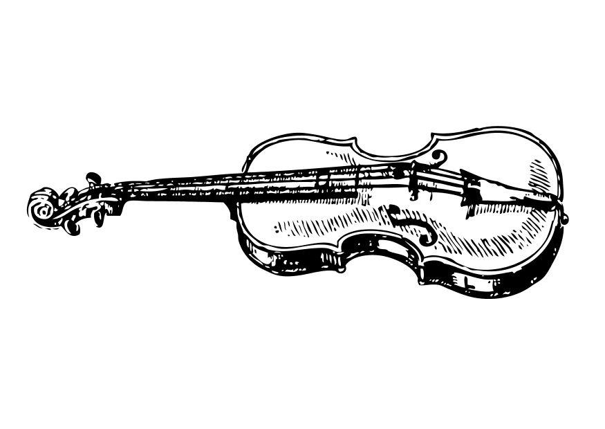 Coloring page violin