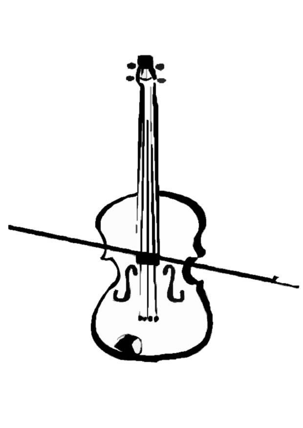 Coloring page violin