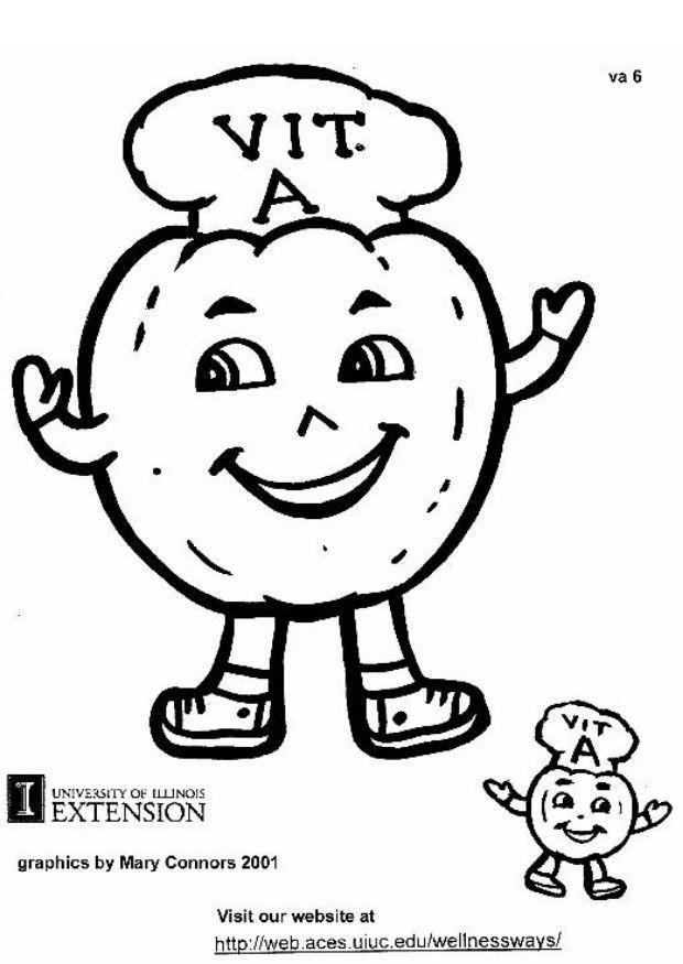 Coloring page vitamin a