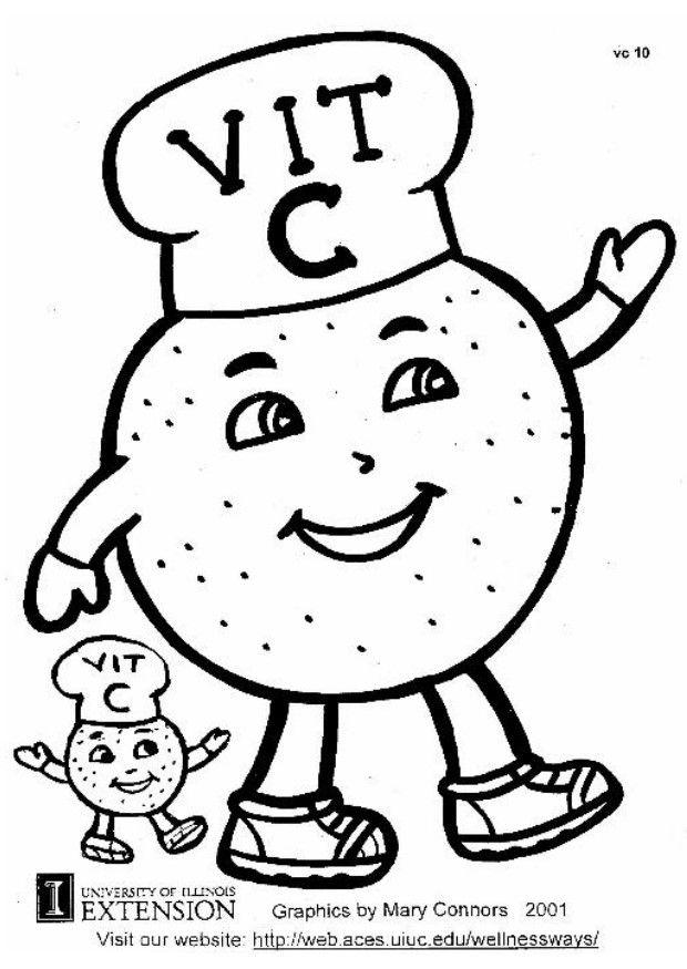 Coloring page vitamin c