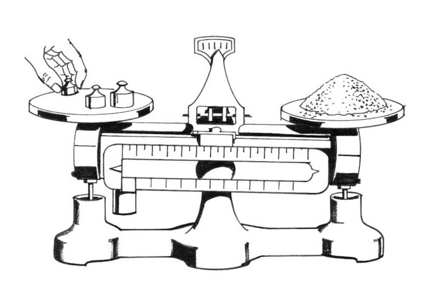 Coloring page weighing scale