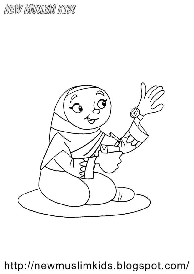 Coloring page welcome ramadan