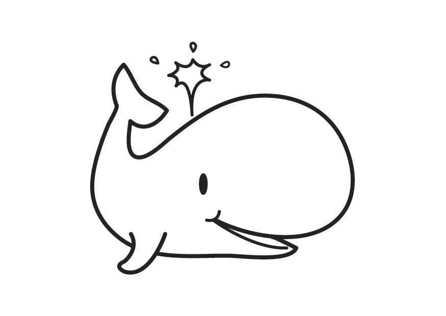 Coloring page whale