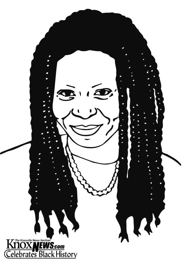 Coloring page whoopi goldberg