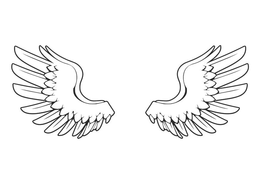 Coloring page wings