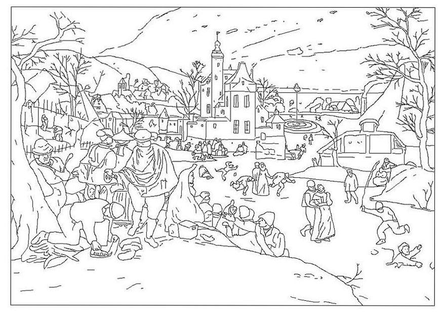 Coloring page winter - abel grimmer