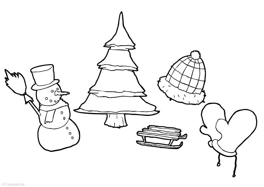 Coloring page winter