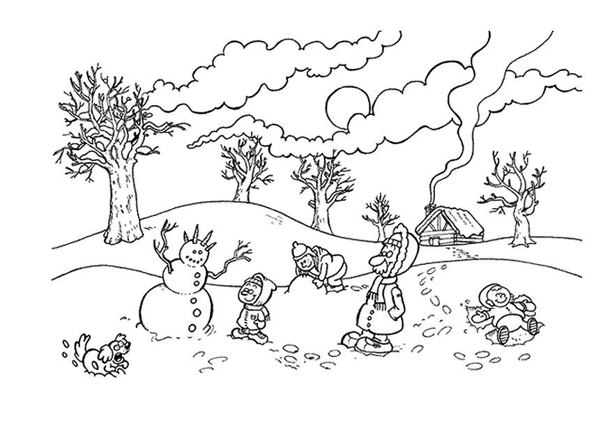 Coloring page winter