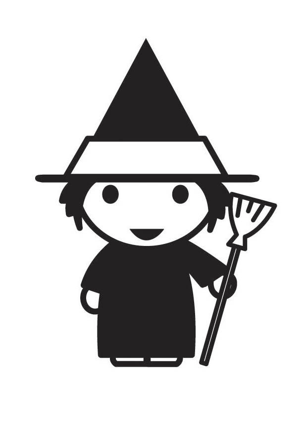 Coloring page witch