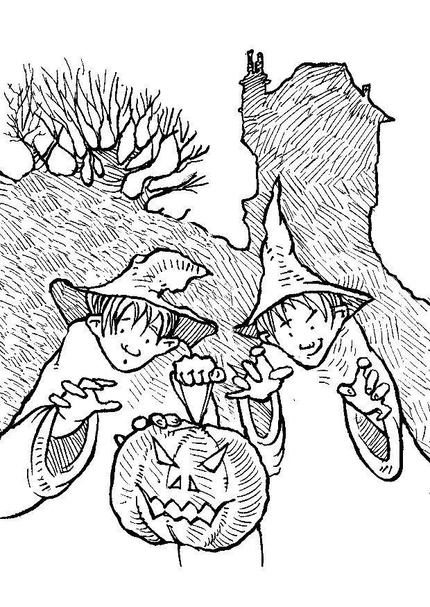 Coloring page witches