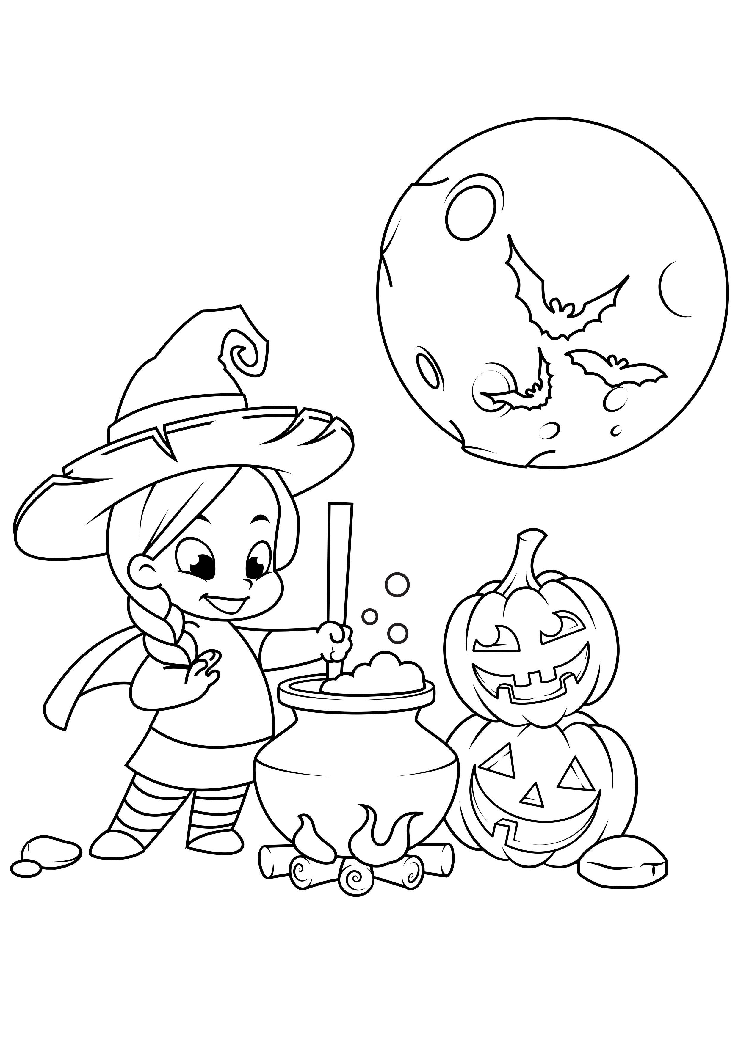 Coloring page witchsoup