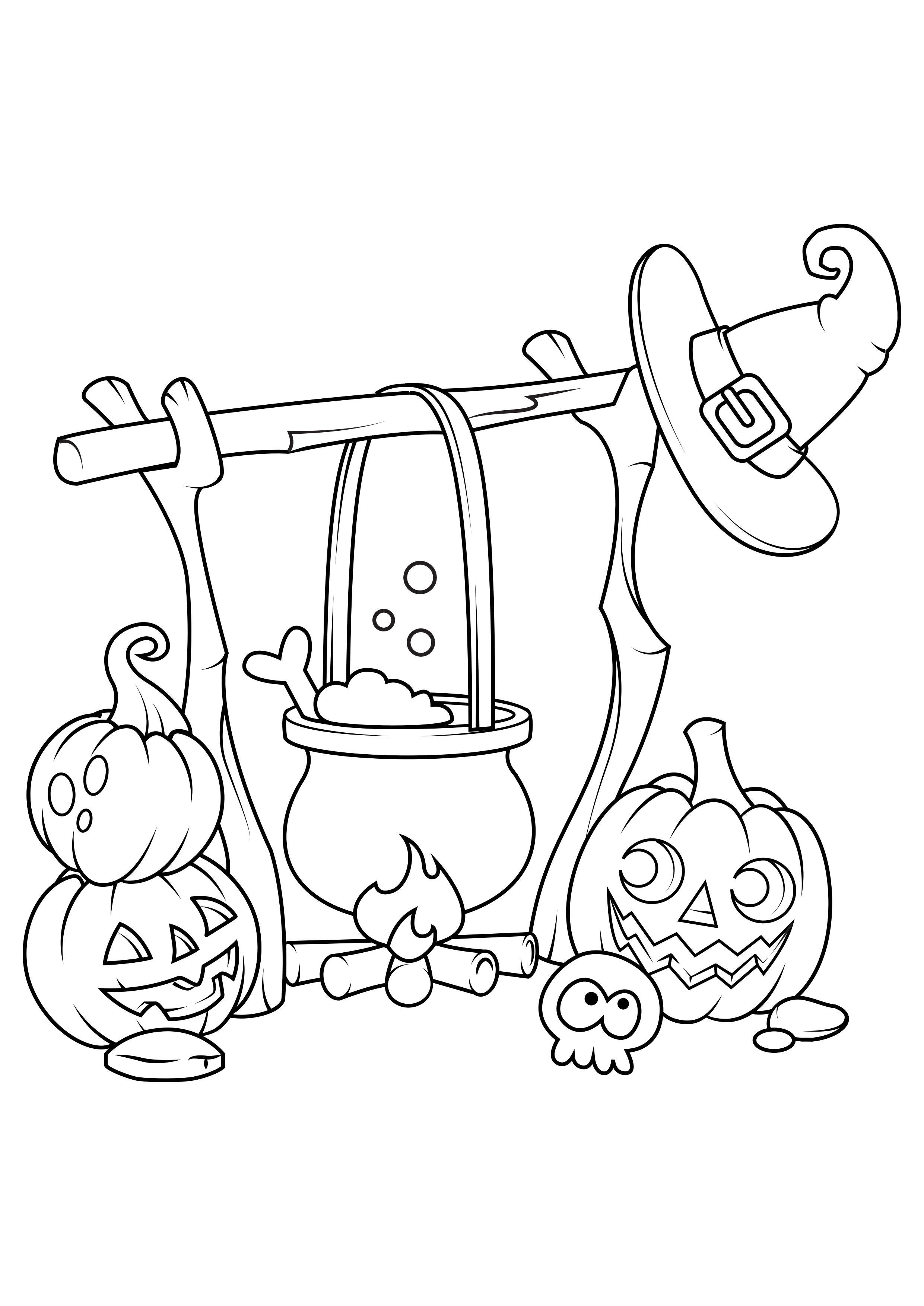 Coloring page witchsoup