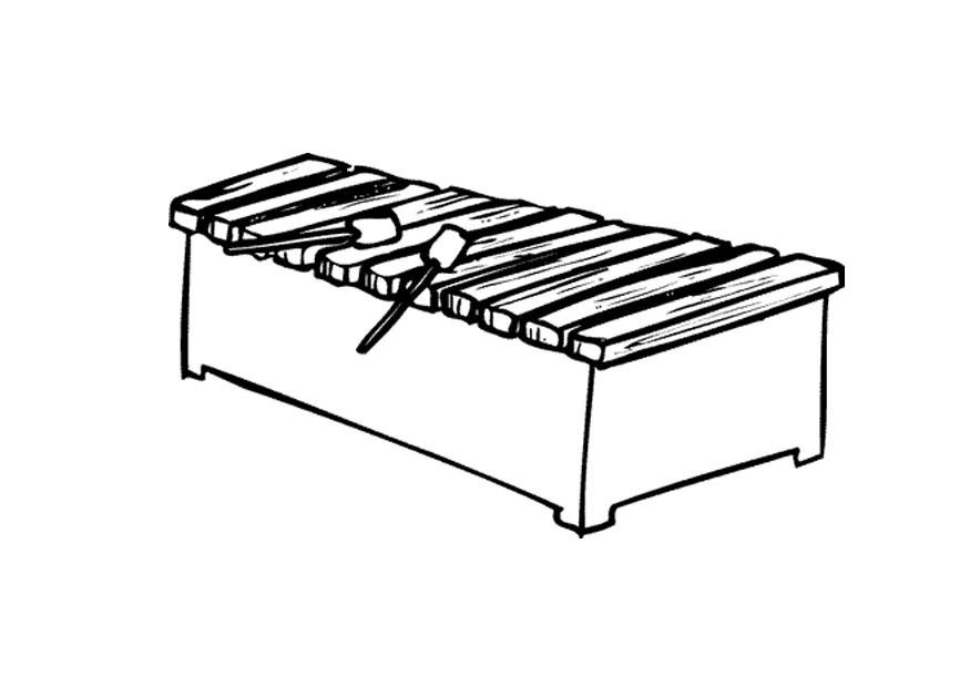 Coloring page xylophone