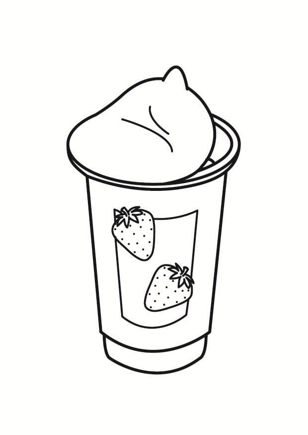 Coloring page yoghurt